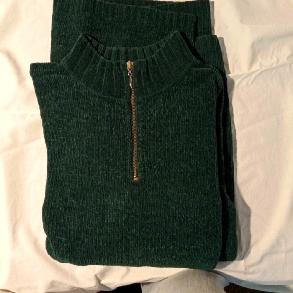 Green Sweater, Smooth Knit